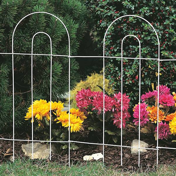 PVC coated border fence for chrysanthemum bed protect.