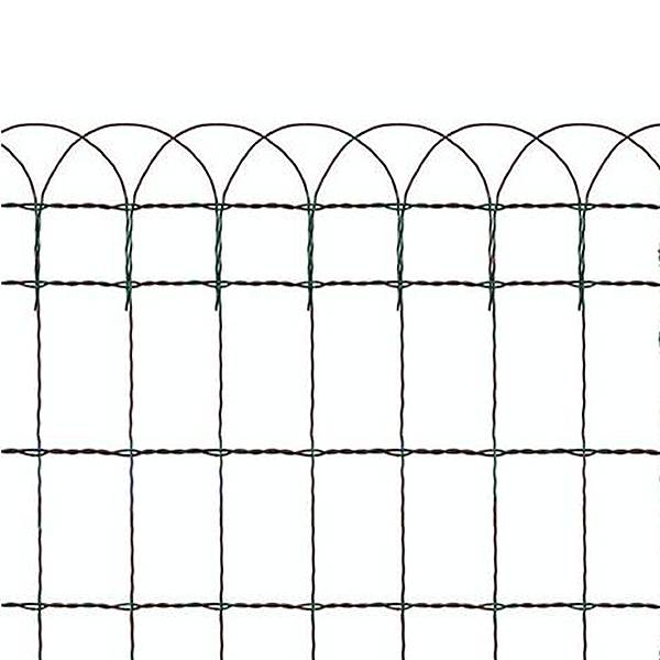 PVC coated border fence with dark green color.