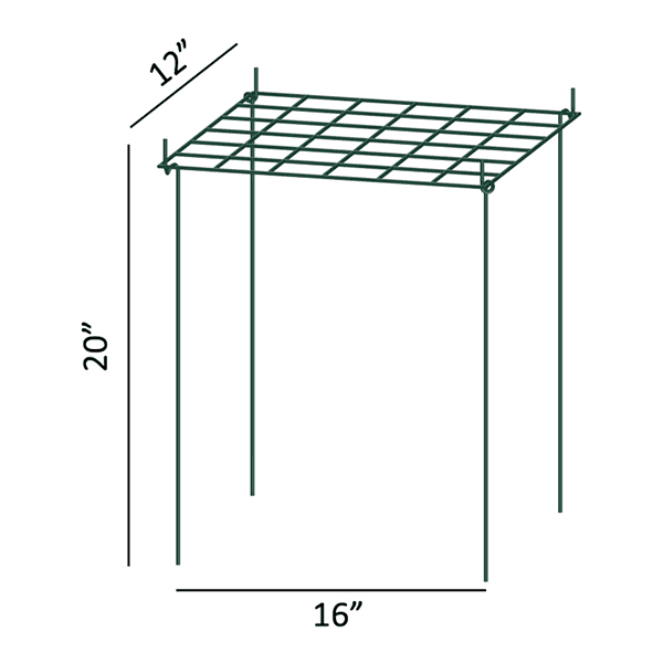 Available size of square grow through plant supports.