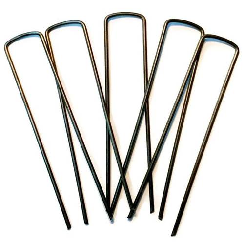 Agfabric Anti-Rust Galvanized Ground Staples Steel Sod Stakes Anchor Pins U-Shap 